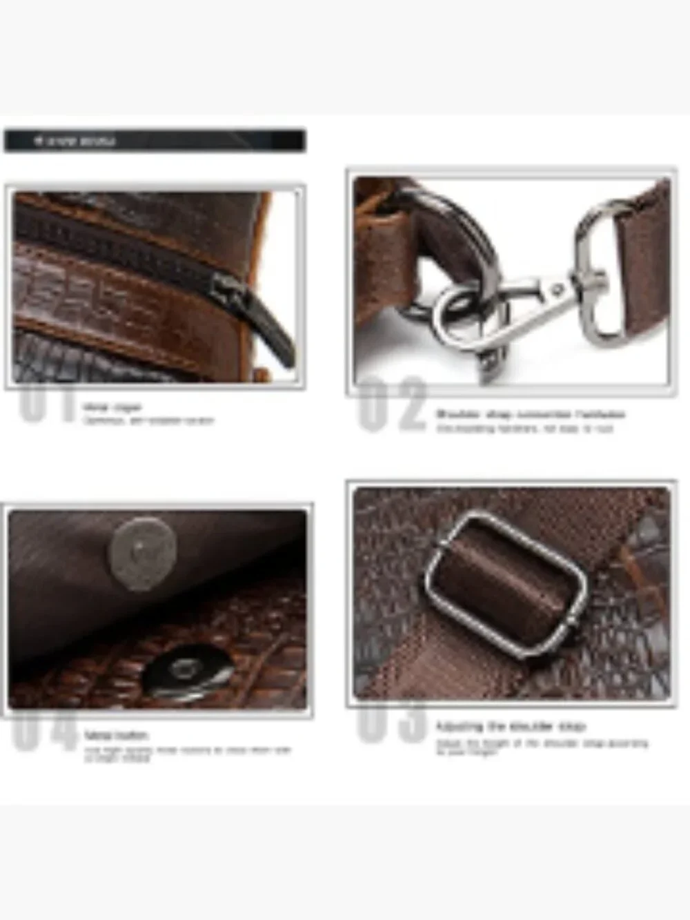 Faux Leather Crossbody Bag Messenger Shoulder Bag